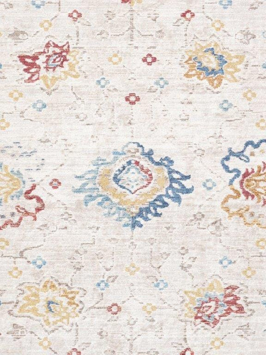 Heritage Collection Power Loom Beige & Ivory Area Rug