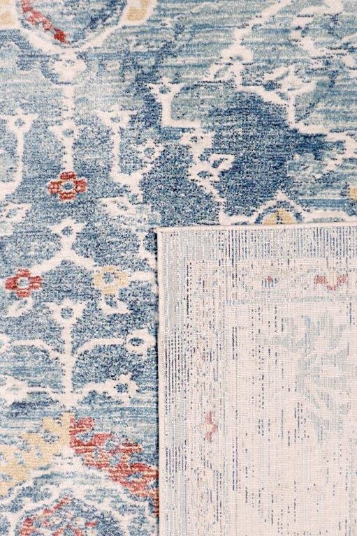 Heritage Collection Power Loom L.Blue & Beige Area Rug