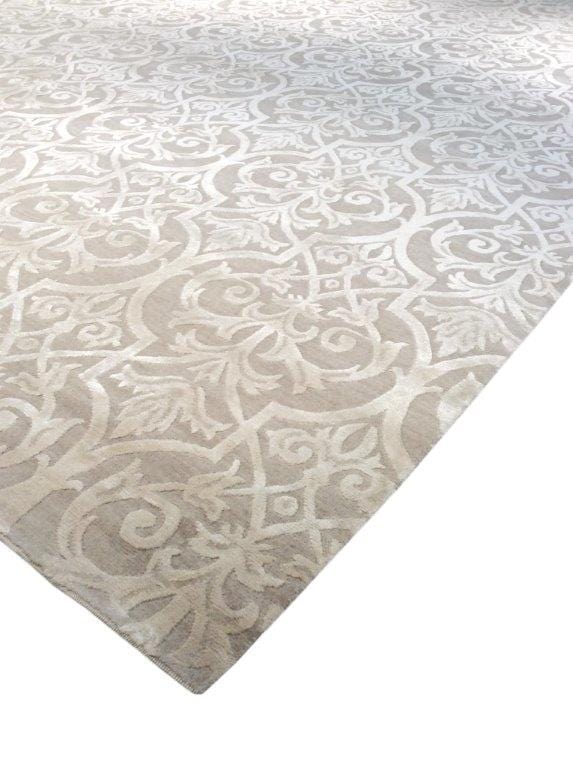 Modern Collection Hand-Knotted Silk & Wool Area Rug- 9' 2" X 11' 11"