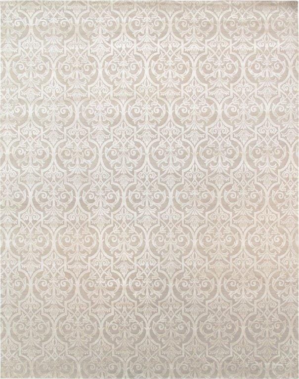 Modern Collection Hand-Knotted Silk & Wool Area Rug- 9' 2" X 11' 11"