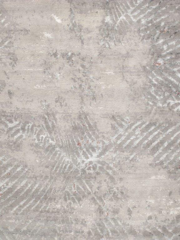 Modern Collection Hand-Knotted Silk & Wool Area Rug