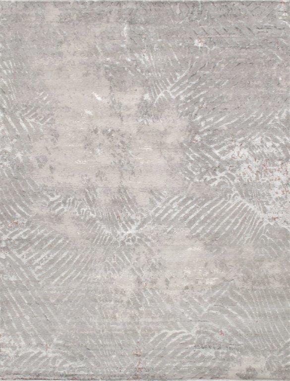 Modern Collection Hand-Knotted Silk & Wool Area Rug