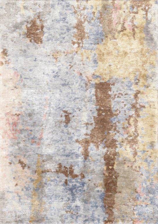 Modern Collection Hand-Knotted Silk & Wool Area Rug- 2' 0" X 3' 0"