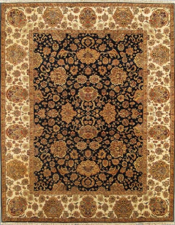 Agra Collection Hand-Knotted Lamb's Wool Area Rug- 9' 0" X 12' 2"