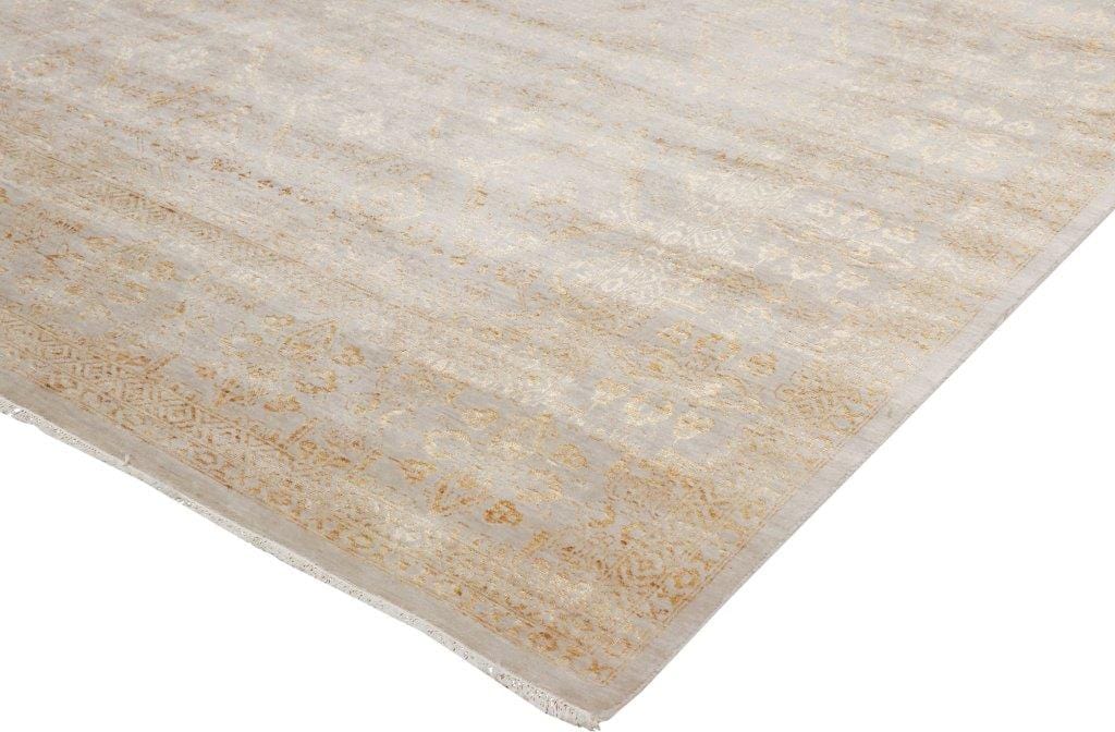 Transitional Collection Hand-Knotted Silk & Wool Area Rug- 9' 0" X 12' 0"