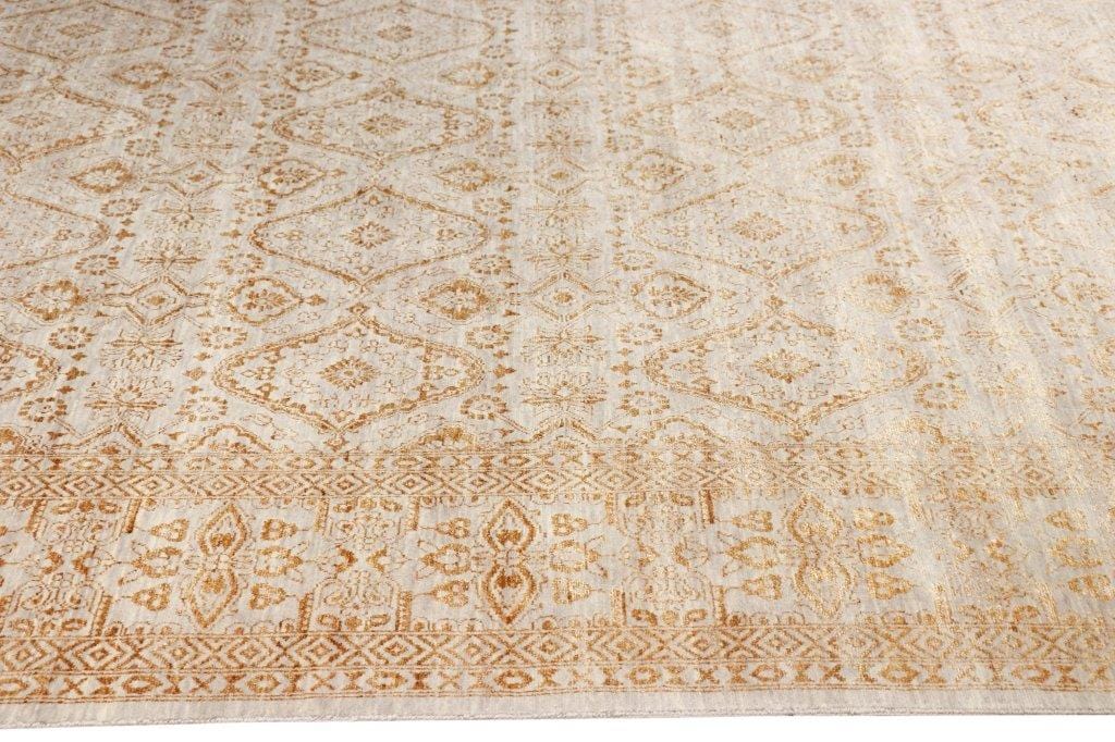 Transitional Collection Hand-Knotted Silk & Wool Area Rug- 9' 0" X 12' 0"