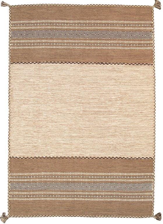Kilim Collection Hand-Woven Lamb's Wool Area Rug- 5' 2" X 7' 6"