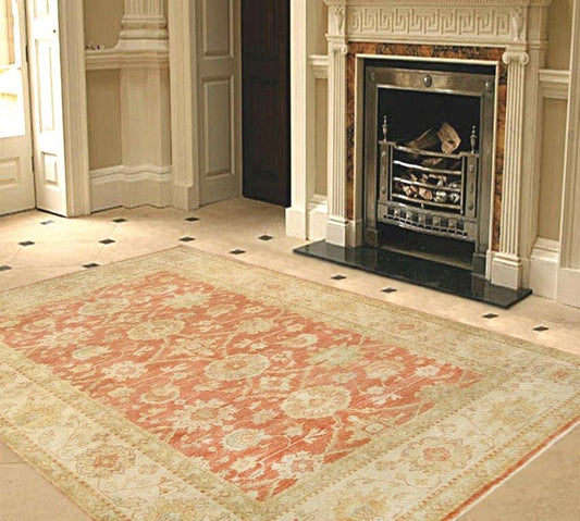 Sultanabad Collection Hand-Knotted Lamb's Wool Area Rug- 10' 3" X 14' 1"