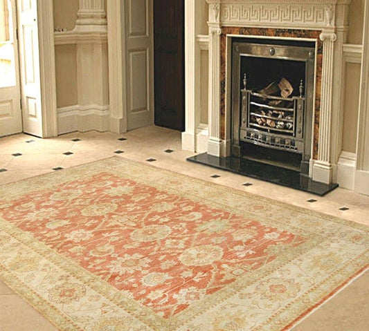 Sultanabad Collection Hand-Knotted Lamb's Wool Area Rug- 12' 5" X 18' 3"