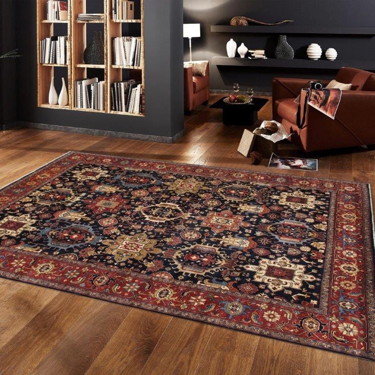 Karabakh Collection Hand-Knotted Wool Area Rug- 7' 9" X 10' 3"