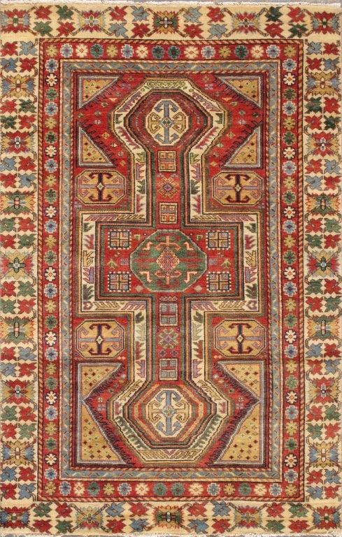 Kazak Collection Hand-Knotted Wool Area Rug- 5' 2" X 8' 0"