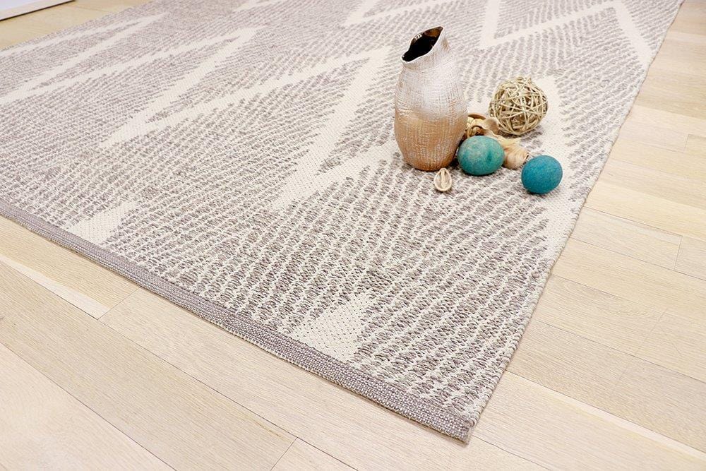 Simplicity Collection Flat Weave Grey Cotton Area Rug- 9' 0" X 12' 0"