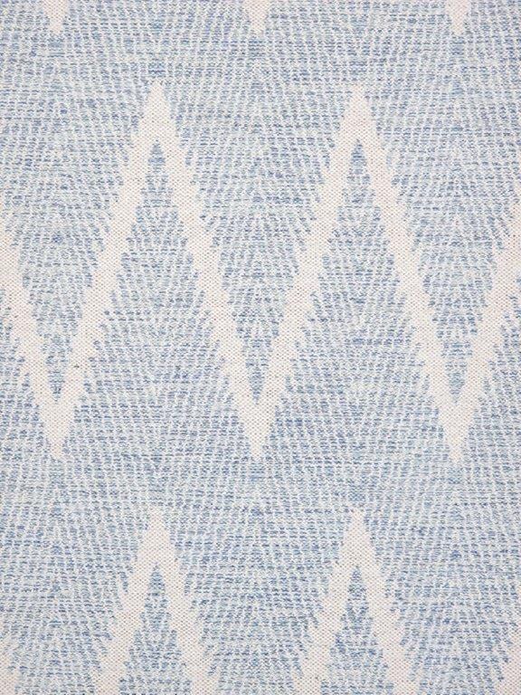 Simplicity Collection Flat Weave Aqua Cotton Area Rug- 8' 0" X 10' 0"
