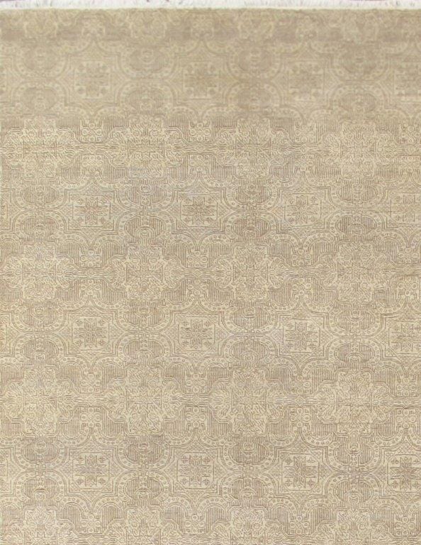 Transitional Collection Hand-Knotted Silk & Wool Area Rug- 9' 0" X 11' 6"