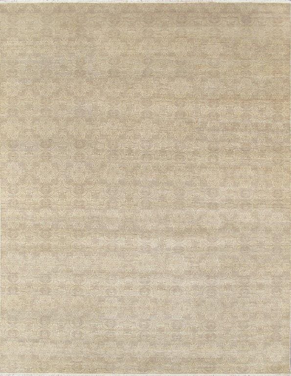 Transitional Collection Hand-Knotted Silk & Wool Area Rug- 9' 0" X 11' 6"