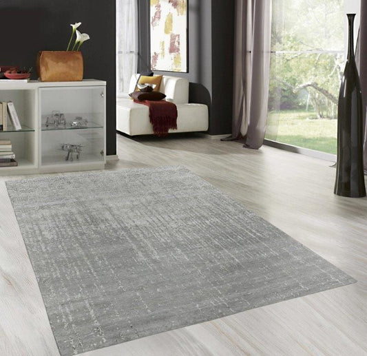 Transitional Collection Hand-Knotted Silk & Wool Area Rug- 7' 11" X 9' 8"