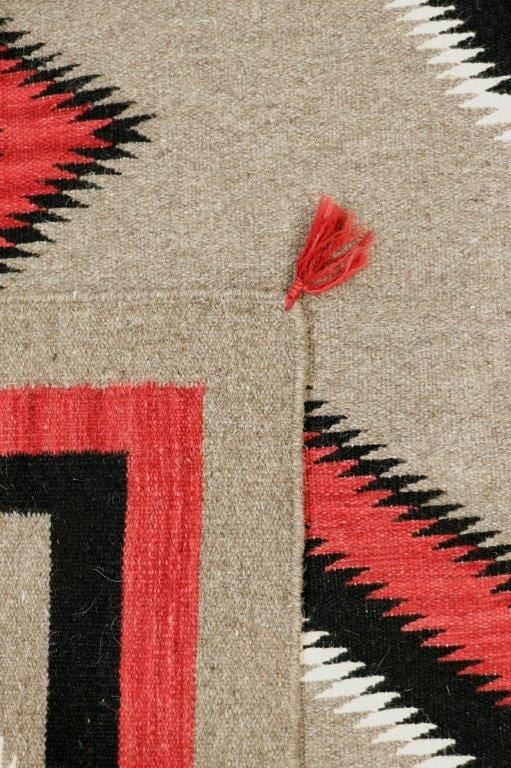 Navajo Style Hand-Woven Wool Mocha Area Rug- 4'11" X 7' 0"