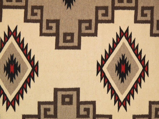 Navajo Style Hand-Woven Wool Mocha Area Rug-10' 0" X 13'11"
