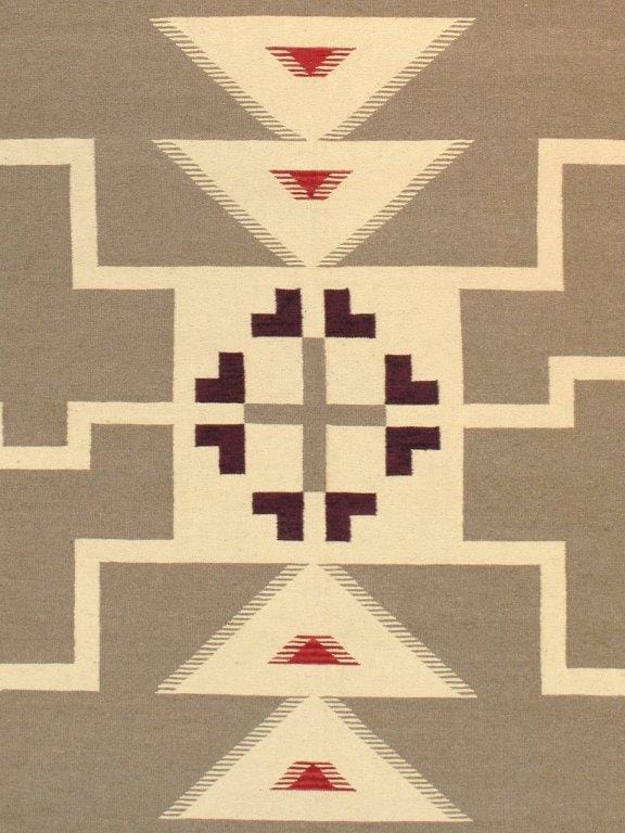 Navajo Style Hand-Woven Wool Light Brown Area Rug- 8'11" X 12' 0"