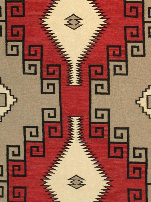 Navajo Style Hand-Woven Wool Mocha Area Rug-10' 0" X 14' 1"