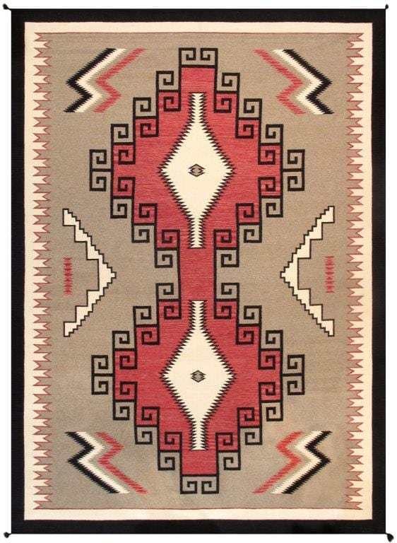 Navajo Style Hand-Woven Wool Mocha Area Rug-10' 0" X 14' 0"