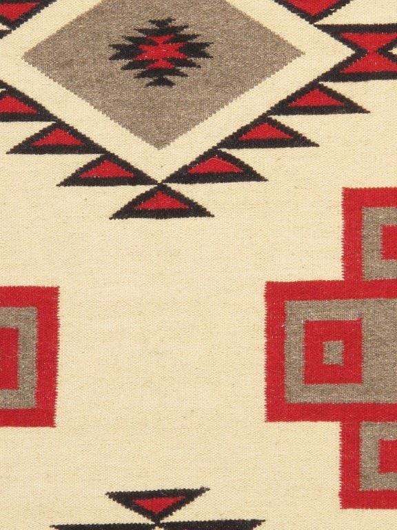 Navajo Style Hand-Woven Wool Mocha Area Rug- 8'10" X 11'11"