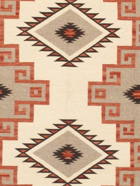 Navajo Style Hand-Woven Wool Area Rug- 8' 1" X 9'10"