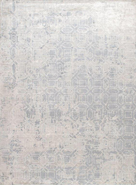 Beverly Collection Hand-Loomed Grey Silk Rug-10' 0" X 14' 0"