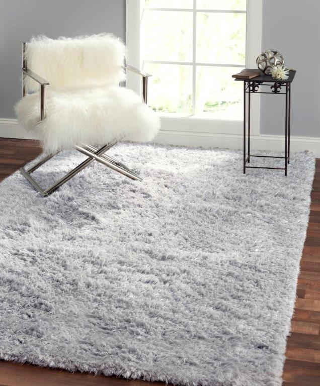 Pasargad Paris Shag Collection Hand-Woven Poly & Cotton Shaggy Area Rug-12' 0" X 15' 0"