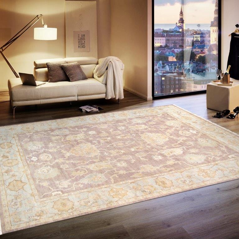 Oushak Collection Hand-Knotted Lamb's Wool Area Rug- 9' 3" X 11' 10"