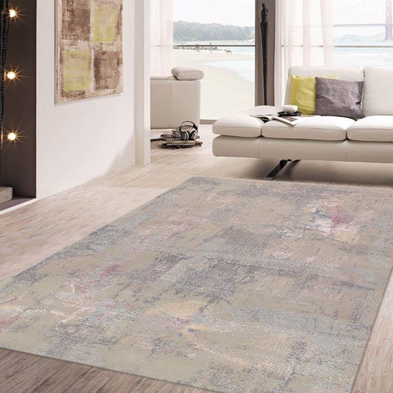 Modern Collection Hand-Tufted Silk & Wool Area Rug-12' 4" X 15' 5"