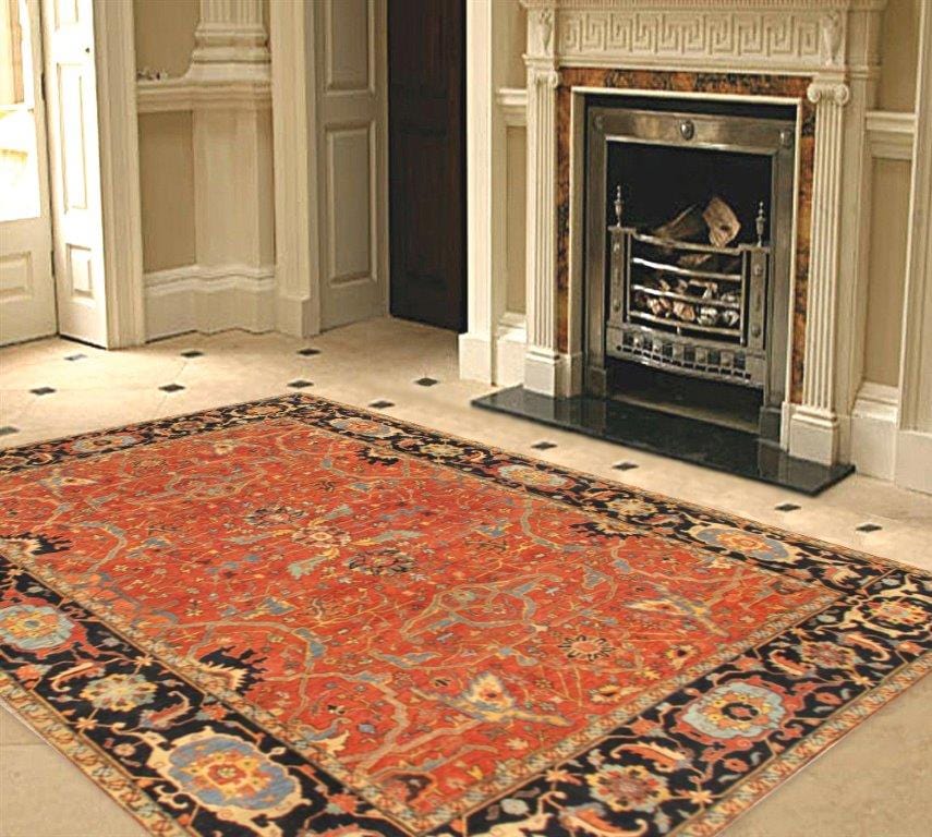 Ferehan Collection Hand-Knotted Lamb's Wool Area Rug- 9' 1" X 12' 0"