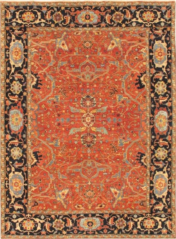 Ferehan Collection Hand-Knotted Lamb's Wool Area Rug- 9' 1" X 12' 0"