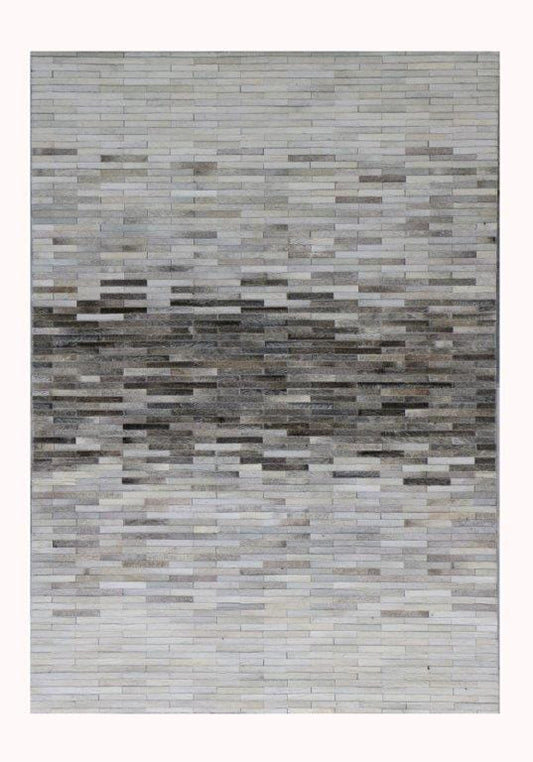 Galaxy Hand-Loomed Silver Cowhide Area Rug- 2' 0" X 3' 0"