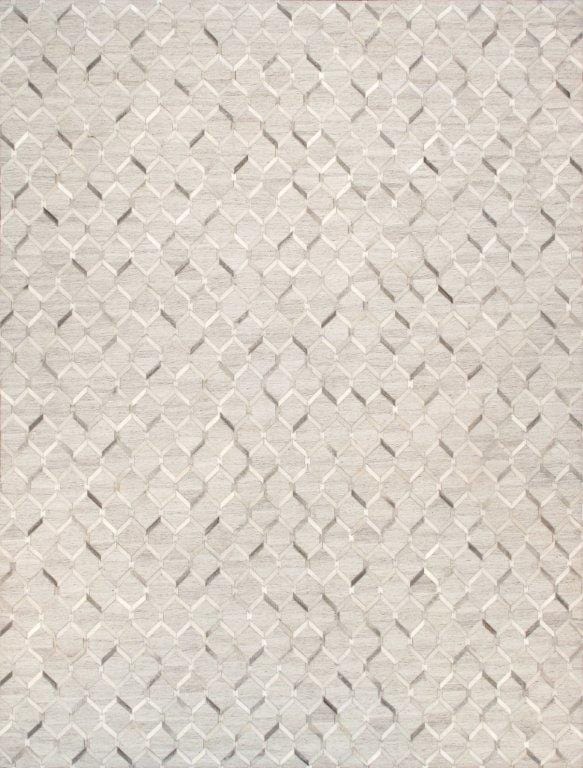 Hand-Loomed Cowhide Sari Silk Area Rug- 12' 0" X 15' 0"