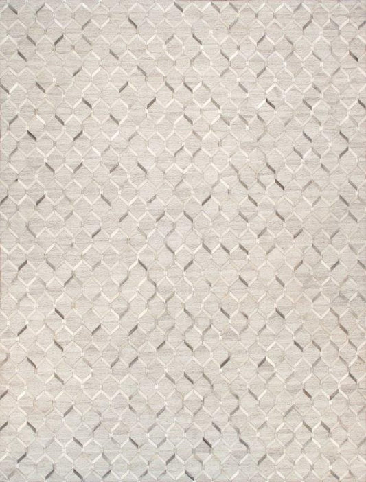 Hand-Loomed Cowhide Sari Silk Area Rug- 9' 0" X 12' 0"