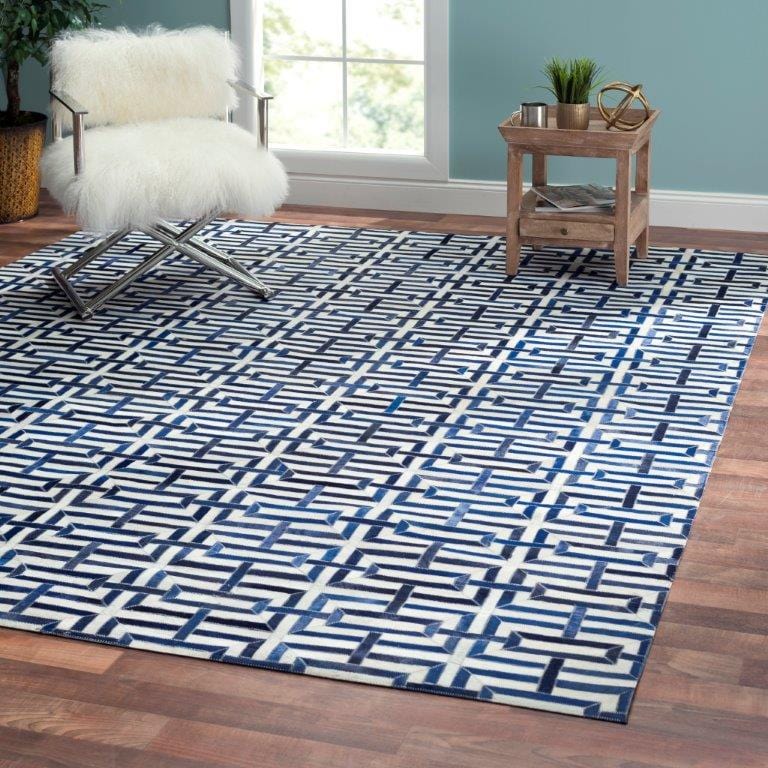 Hand-Loomed Cowhide Area Rug-10' 0" X 14' 0"