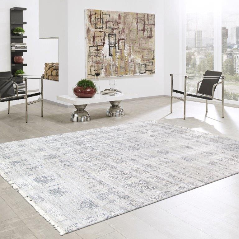 Modern Collection Hand-Knotted Silk Area Rug- 8'11" X 12' 1"