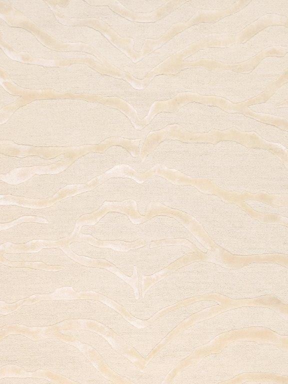 Edgy Collection Hand-Tufted Ivory Silk & Wool Area Rug- 9' 9" X 13' 9"