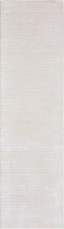 Edgy Collection Hand-Tufted Silk and Wool Beige Runner Rug- 2' 6" X 10' 0"