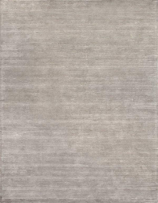 Edgy Collection Hand-Tufted Silk & Wool Silver Area Rug-12' 0" X 15' 0"