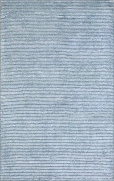 Edgy Collection Hand-Tufted Silk & Wool Area Rug (10' x 14', Blue)