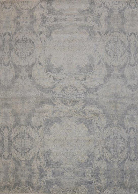 Transitional Collection Hand-Knotted Silk & Wool Area Rug- 9' 11" X 14' 1"