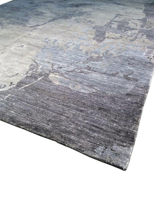 Modern Collection Hand-Knotted Silk Area Rug- 5' 11" X 8' 10"