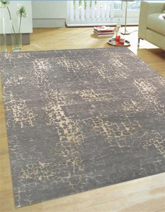 Modern Collection Hand-Knotted Silk & Wool Area Rug- 8' 1" X 10' 1"