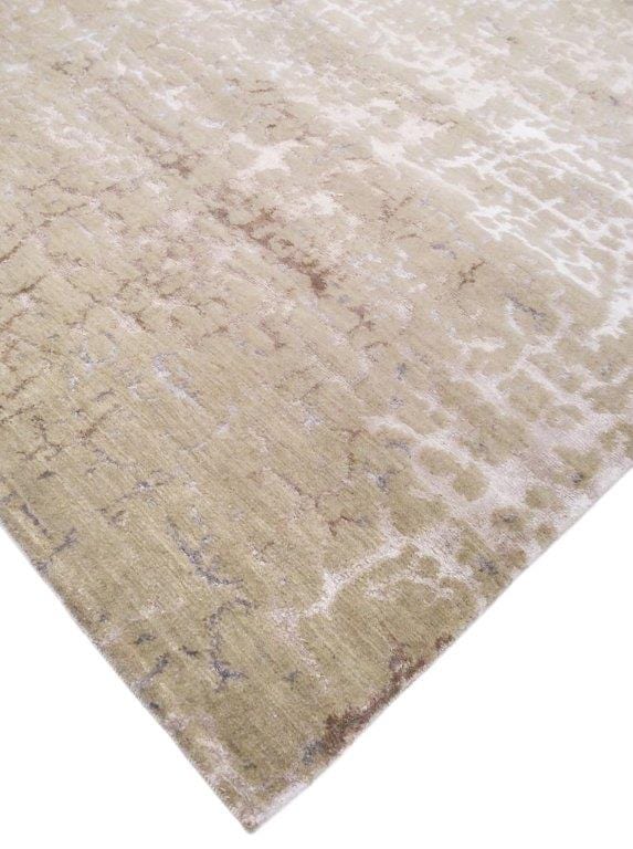 Modern Collection Hand-Knotted Silk & Wool Area Rug- 2' 0" X 3' 0"