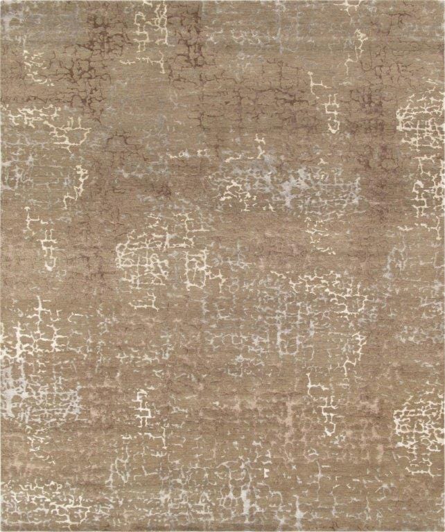 Modern Collection Hand-Knotted Silk & Wool Area Rug- 2' 0" X 3' 0"