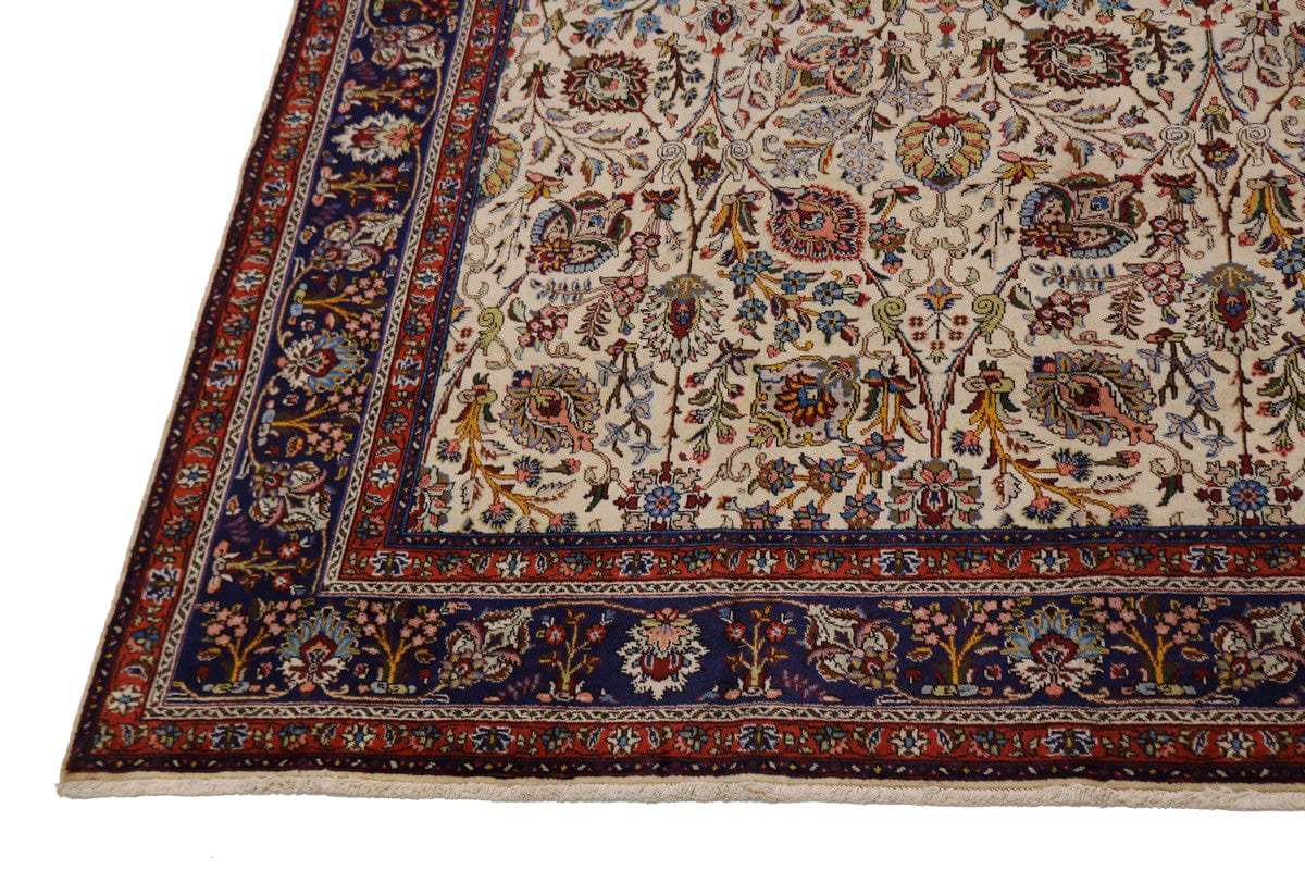 Semi Antique Beige Traditional 10X13 Tabriz Persian Rug