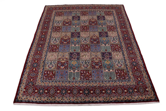 Vintage Red Floral Garden 7X10 Mood Persian Rug