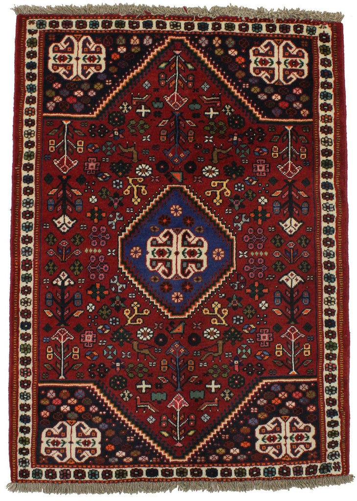 Red Tribal 4X5 Shiraz Persian Rug